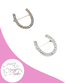 EQUINE RIDER HORSE SHOE BROOCH 