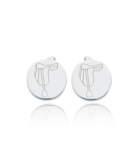 GC EQUESTRIAN SADDLE STUD EARRINGS