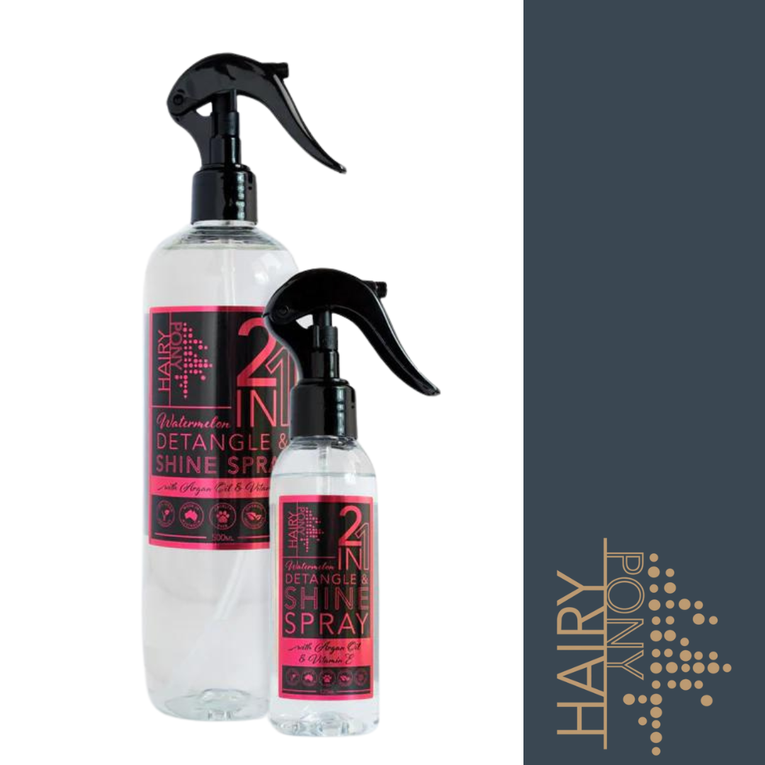 Detangle Splray HAIRY PONY 2 IN 1 DETANGLE & SHINE SPRAY - Grooming-Coat, Mane & Tail ...